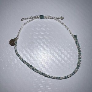 Pura Vida White and Blue Braided Bracelet